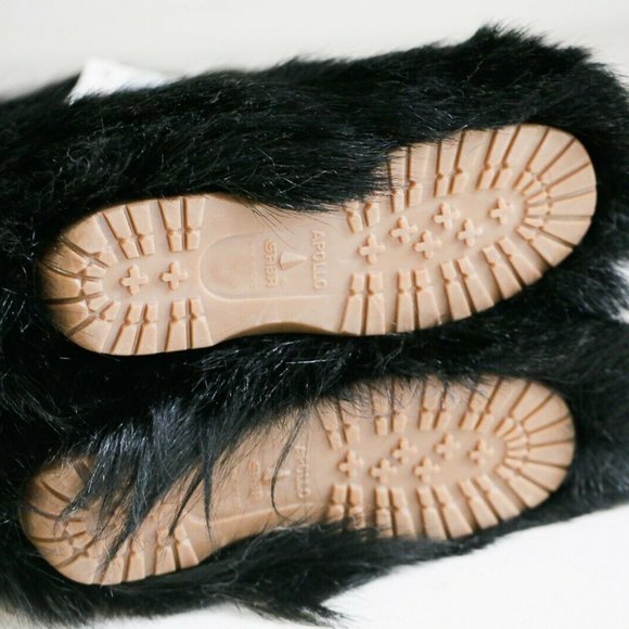 NWT Oscar Sport Real Goat Fur Huge Fluffy Moon Winter Boots SZ 7 - Picture 5 of 5